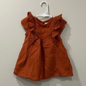 Cat & Jack Terracotta Ruffle Kids Dress